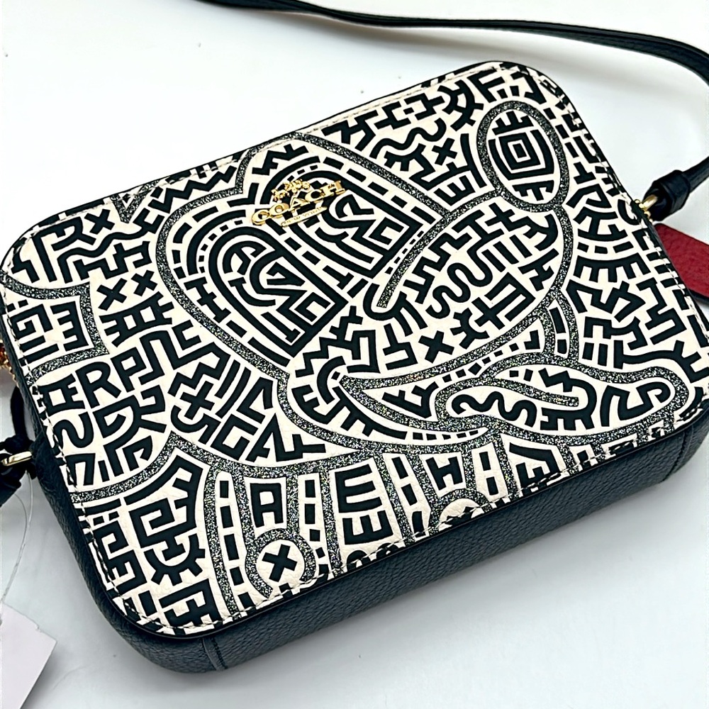 COACH Disney Mickey Mouse x Keith Haring Mini Leather Camera Bag - Picture 6 of 16
